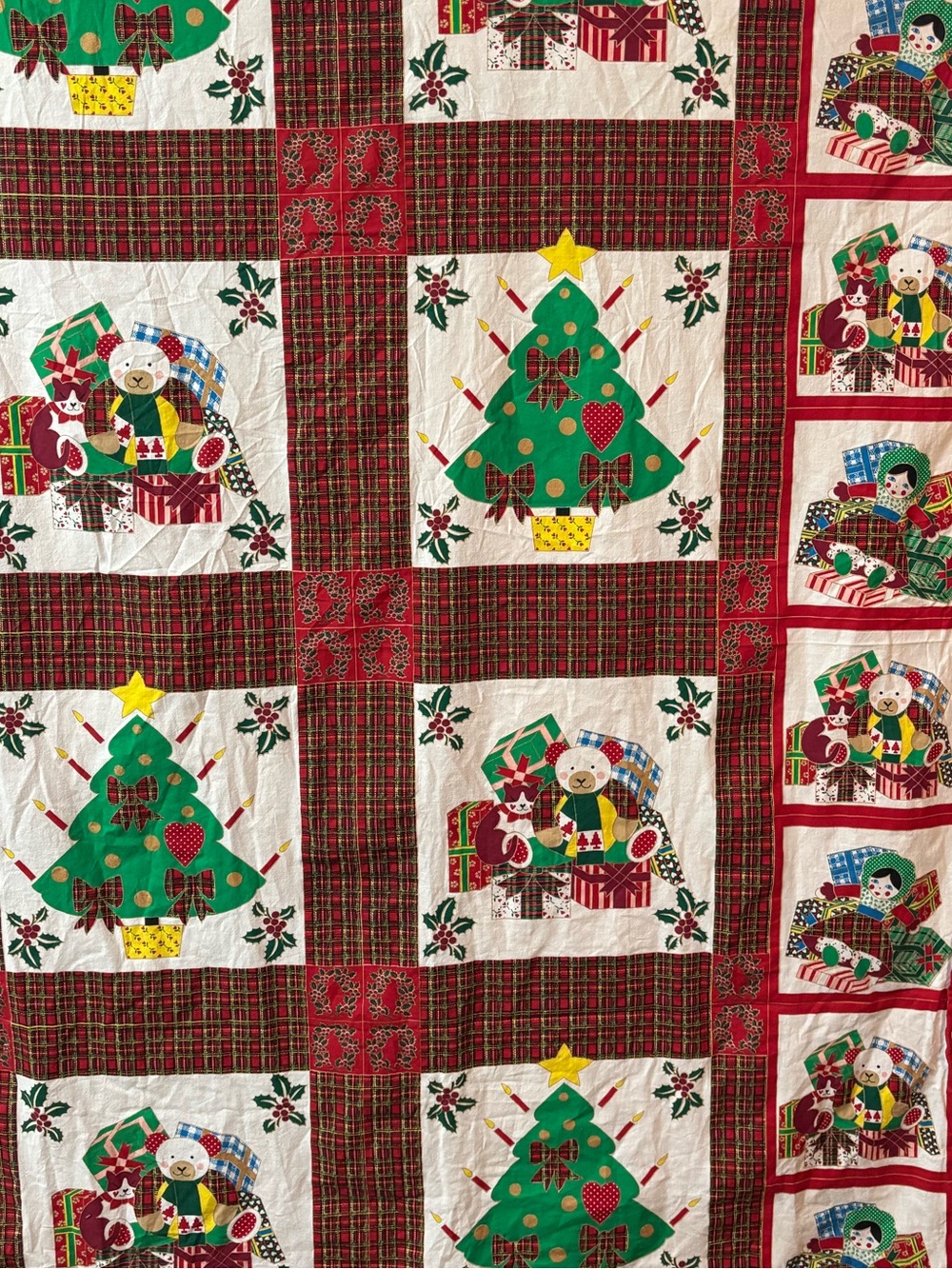 Vintage Weilwood Christmas Ornament Collection Quilters Fabric Craft 65.25”x44”